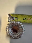 Silver raised concho with Screw- size