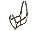 Large horse size (1100-1600lbs) leather halter with brass hardware