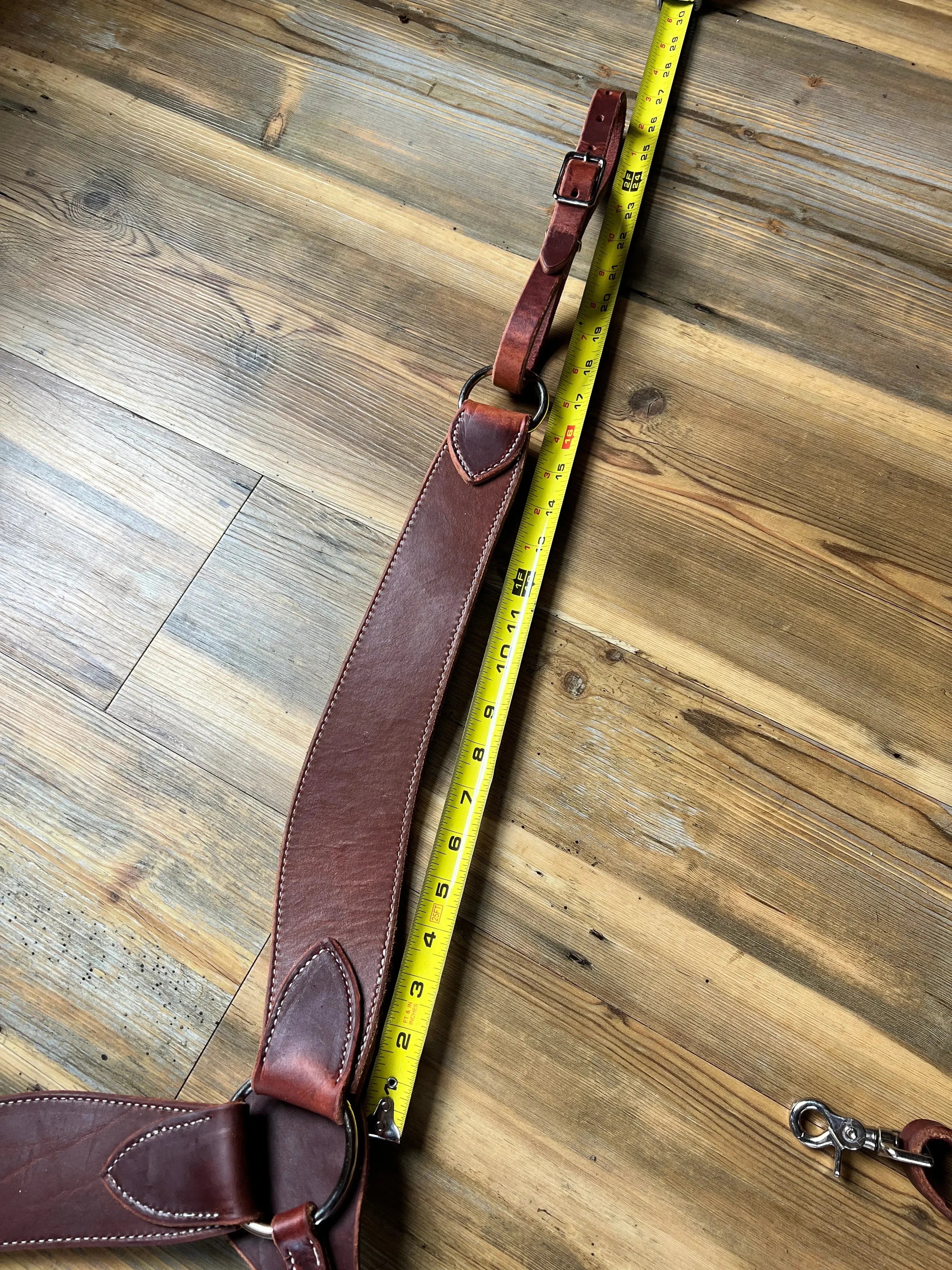 Heavy Duty Double Stitched Leather Breastcollar. Made in USA
