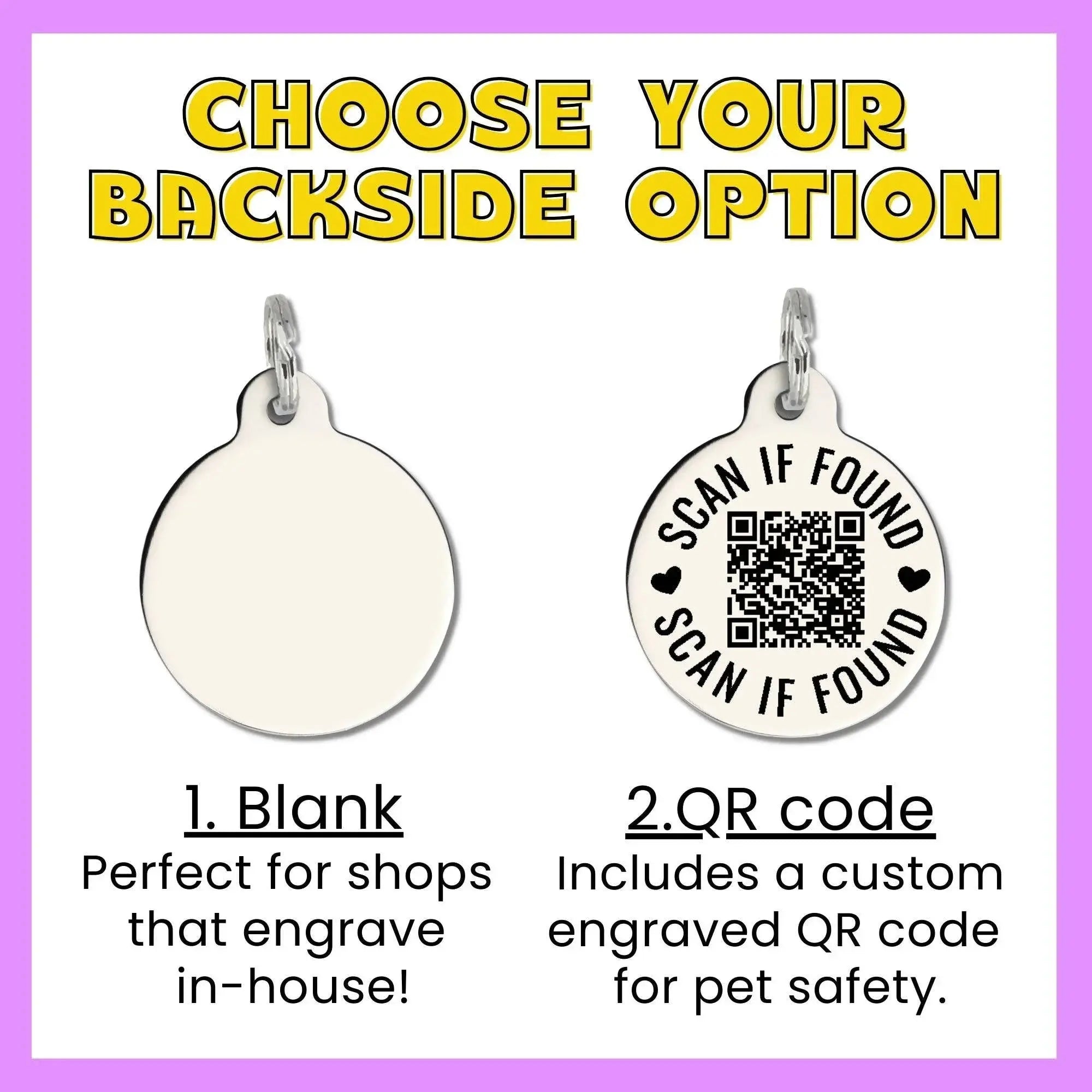 Cute Dog ID Tag with Personalized QR Code - Mama's Boy