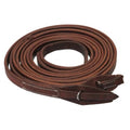 8ft X 3/4" Oiled harness leather split reins with quick change bit loops