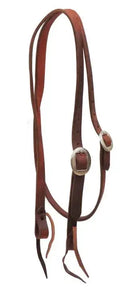 Heavy oiled harness leather split ear headstall Horse
