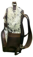 16.5" Hair on Cowhide Leather Backpack handbag