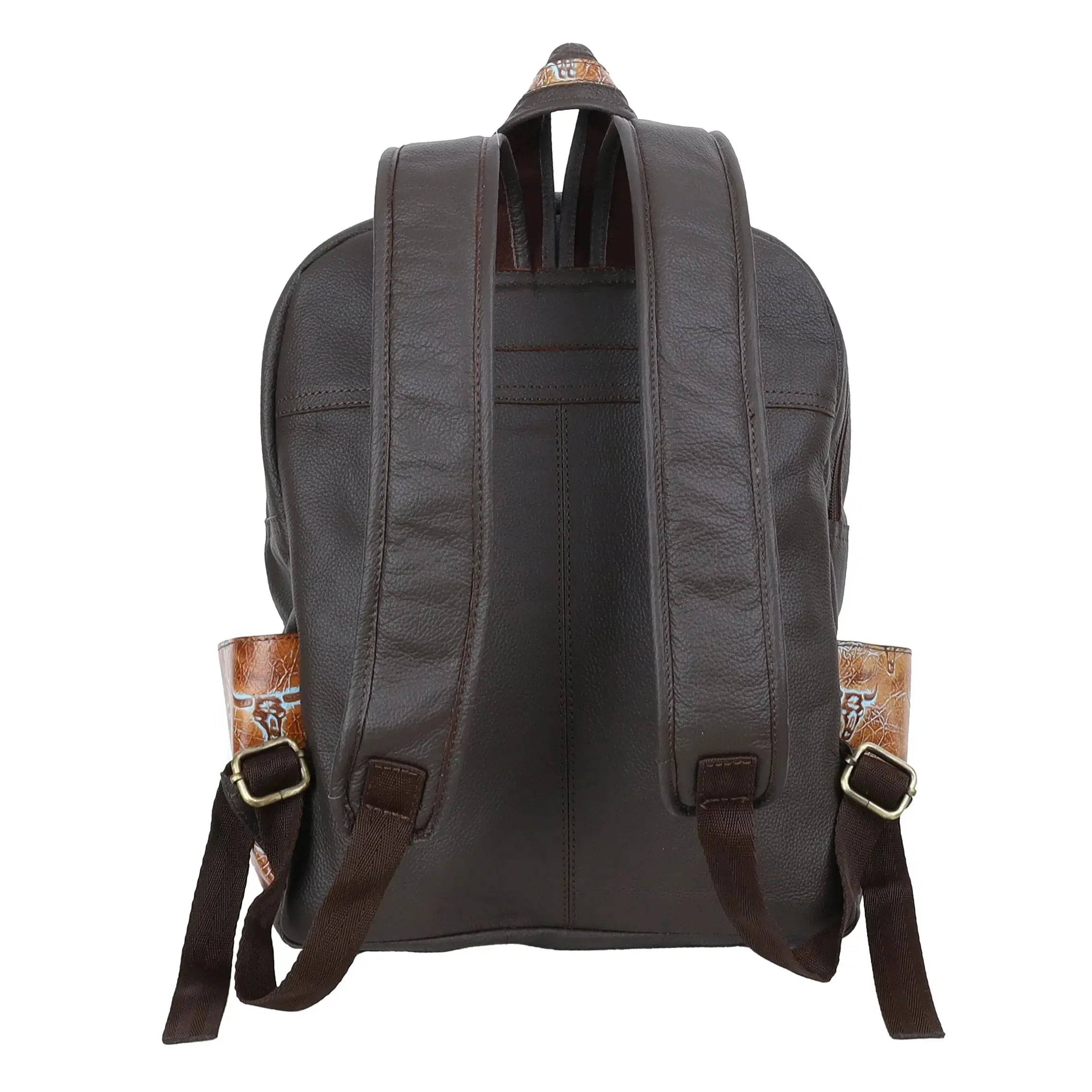 Weathered Steer Leather Backpack handbag