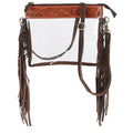 Floral Fringe Clear Crossbody Bag