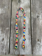 One Ear Headstall With Serape and Sunflower Print Design. Horse