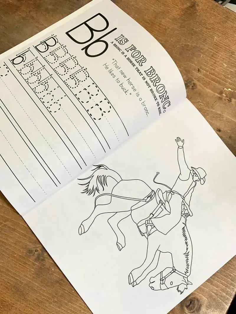 Ranching: Pre-K & Kindergarten ABC Workbook inside