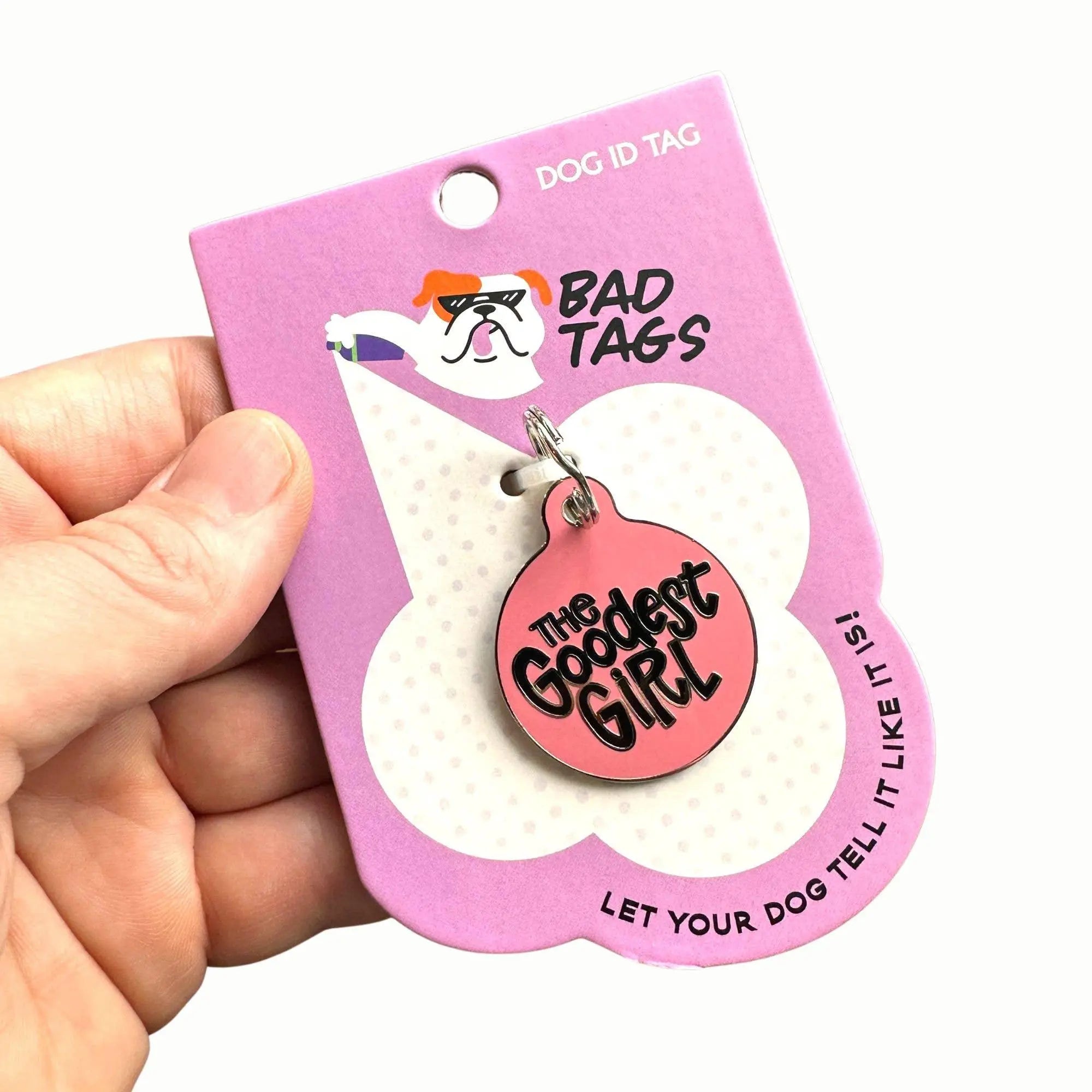The Goodest Girl - Dog Tag Collar Charm or Pet ID Tag Dog