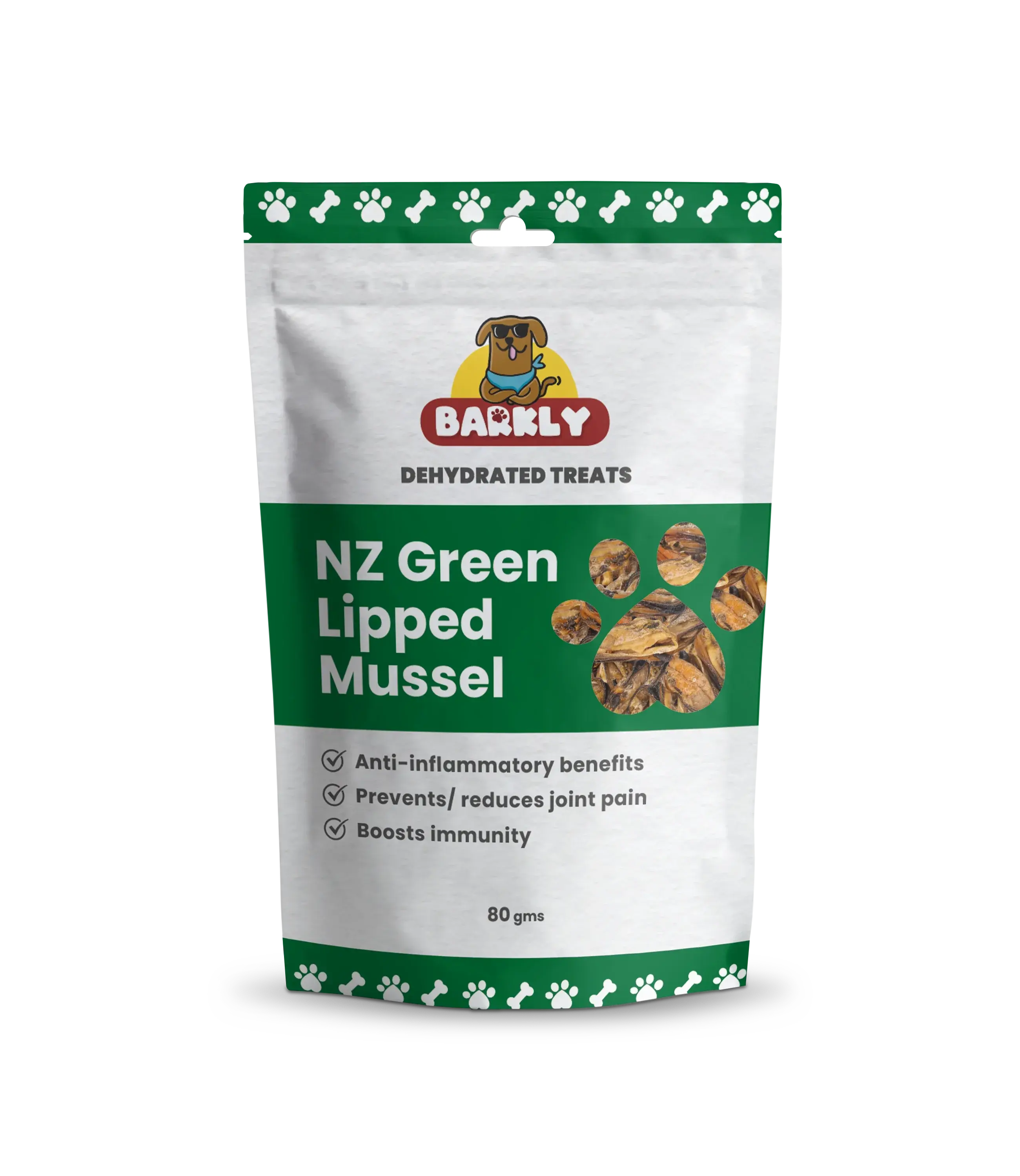 New Zealand Green Lipped Mussels 80 gms Dog