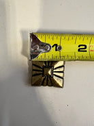 Gold Tone pyramid embossed shape concho with Screw- size