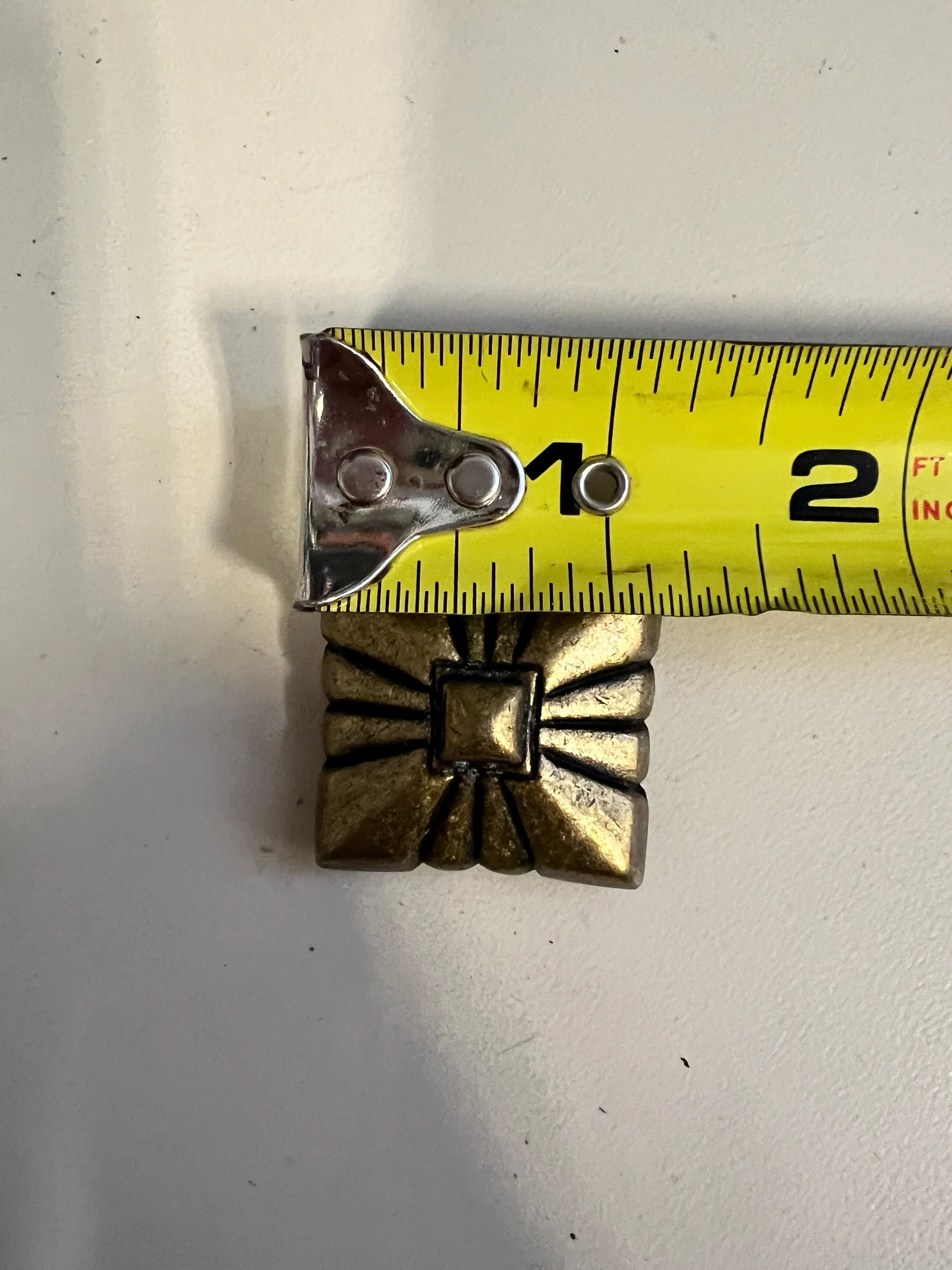 Gold Tone pyramid embossed shape concho with Screw- size