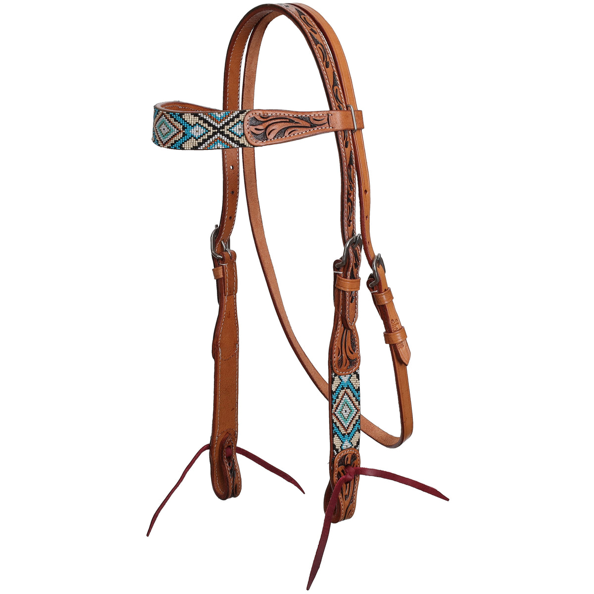 Showman Tucson Beaded Browband Headstall