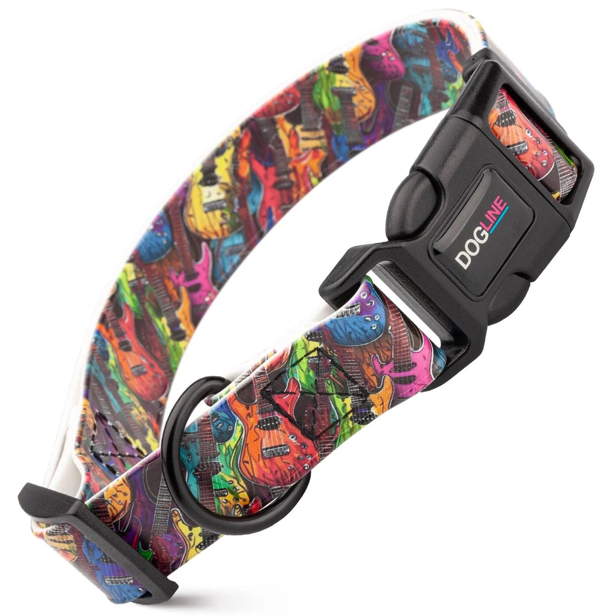 Dogline Biothane Printed Dog Collar with Quick Release Buckle Dog