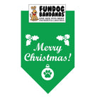 Merry Christmas Bandana - Assorted Colors- Made in USA Dog