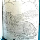 Winter Horses Coloring Book