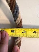 Dust & Denim Mohair Mecate Reins - 22 Ft thick braided rope in brown, gray, beige
