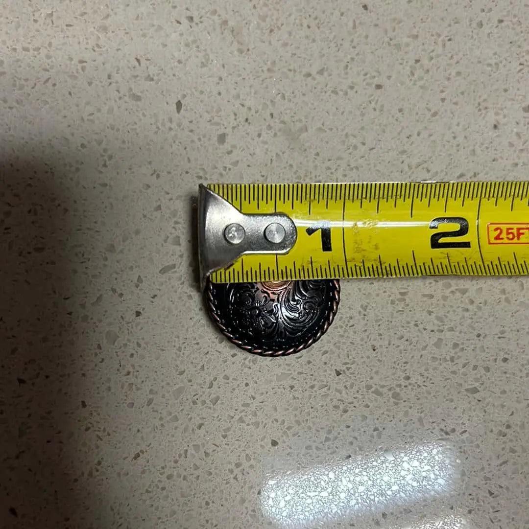 Copper Round Concho with Screw