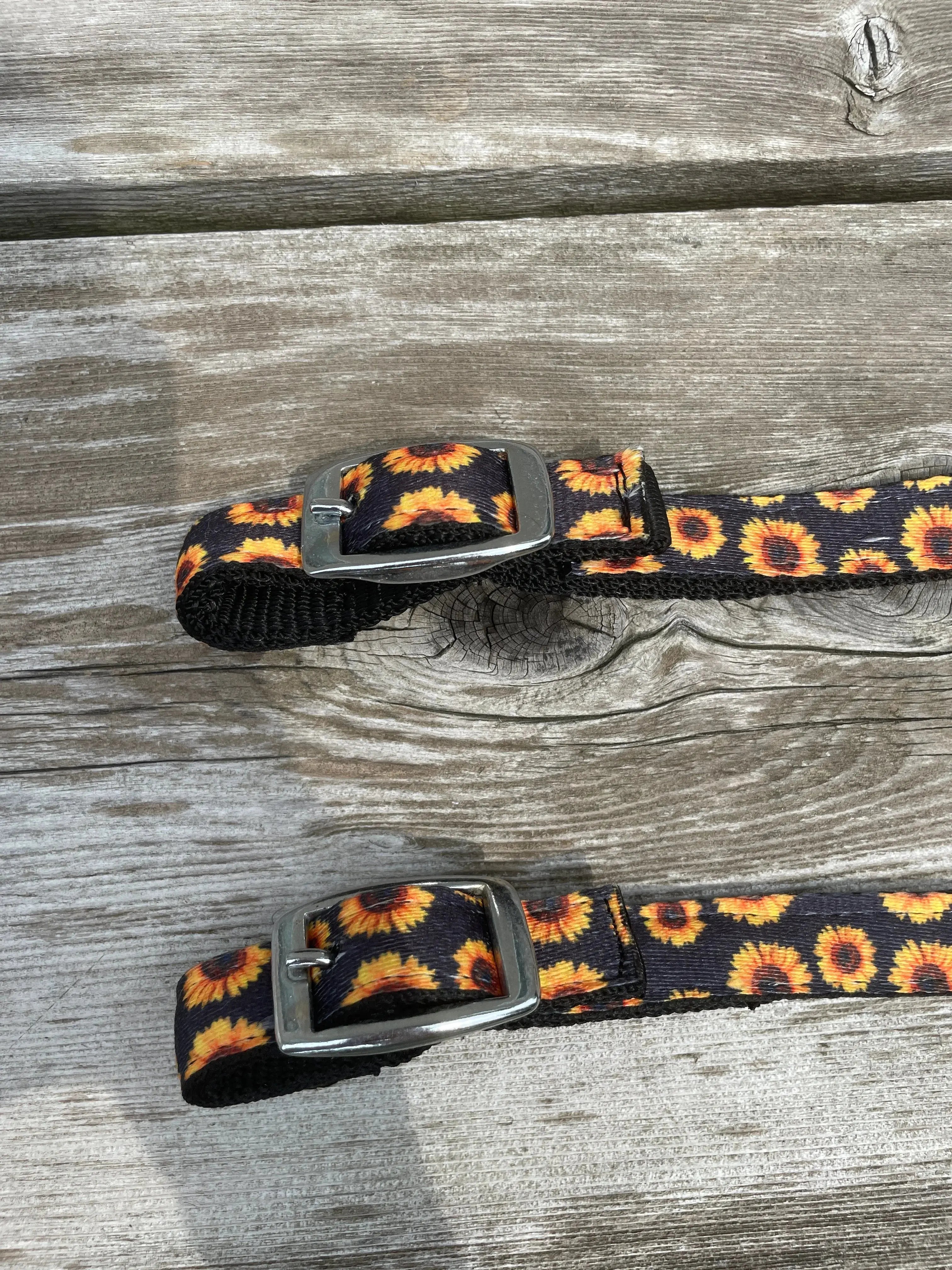 Nylon One Ear Headstall With Sunflower Design Horse