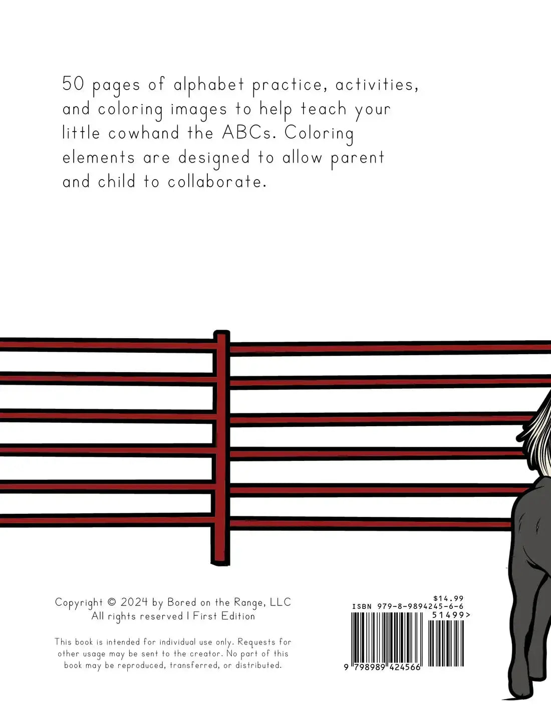 Branding: Pre-K & Kindergarten ABC Workbook back