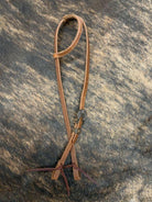 Argentina Cow Leather One Ear Headstall with Floral Overlayed Buckle Horse