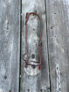 Argentina Cow Leather One Ear Headstall with Floral Overlayed Buckle Horse