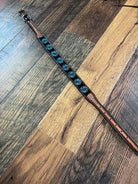 Leather Tooled Dog Collar with Squashblossoms Dog