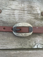 Oiled Harness Single Ear Headstall With Silver Oval Buckle Horse