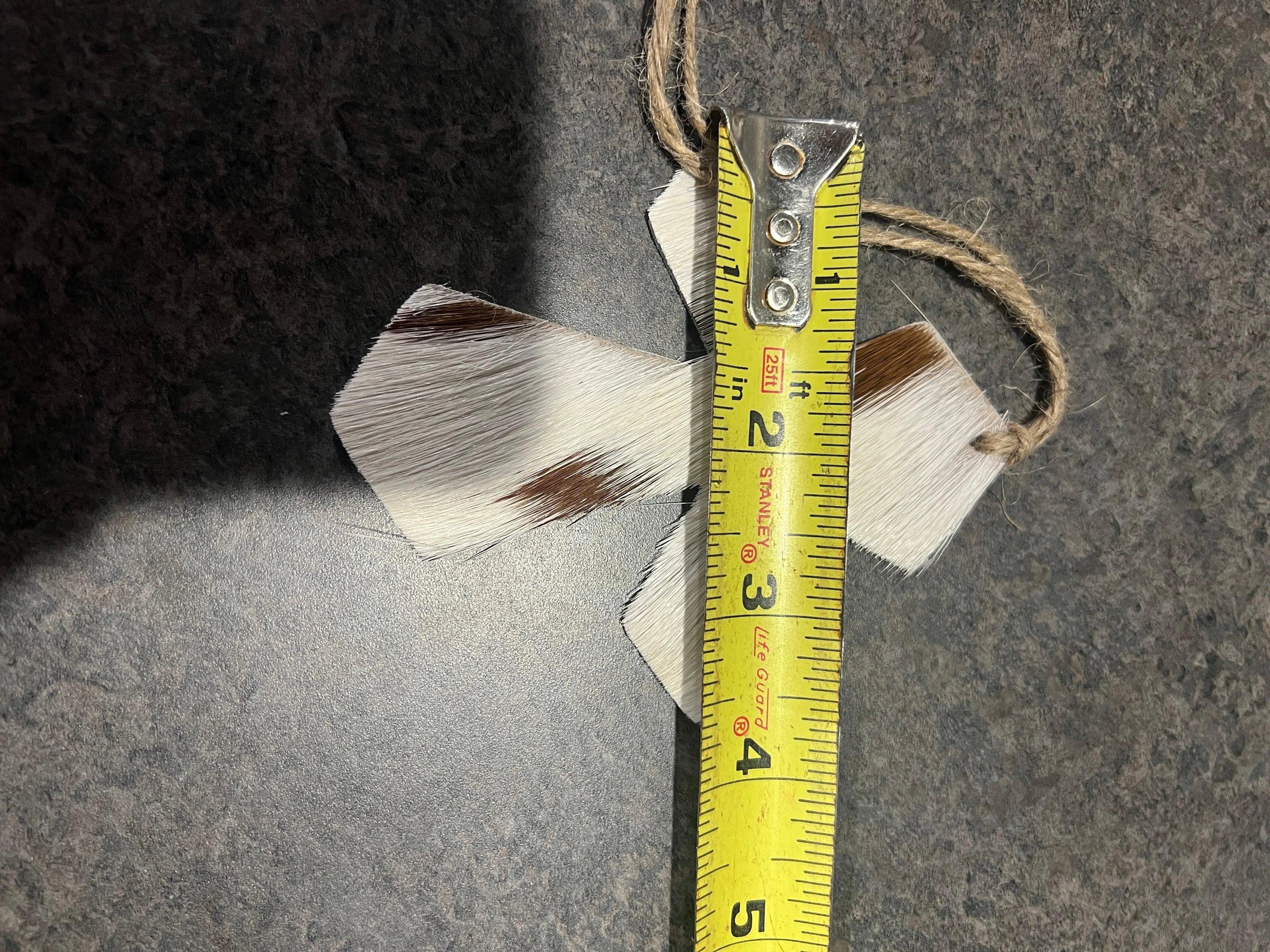 Cowhide Western Leather Christmas Ornament - Cross - Sold Individually