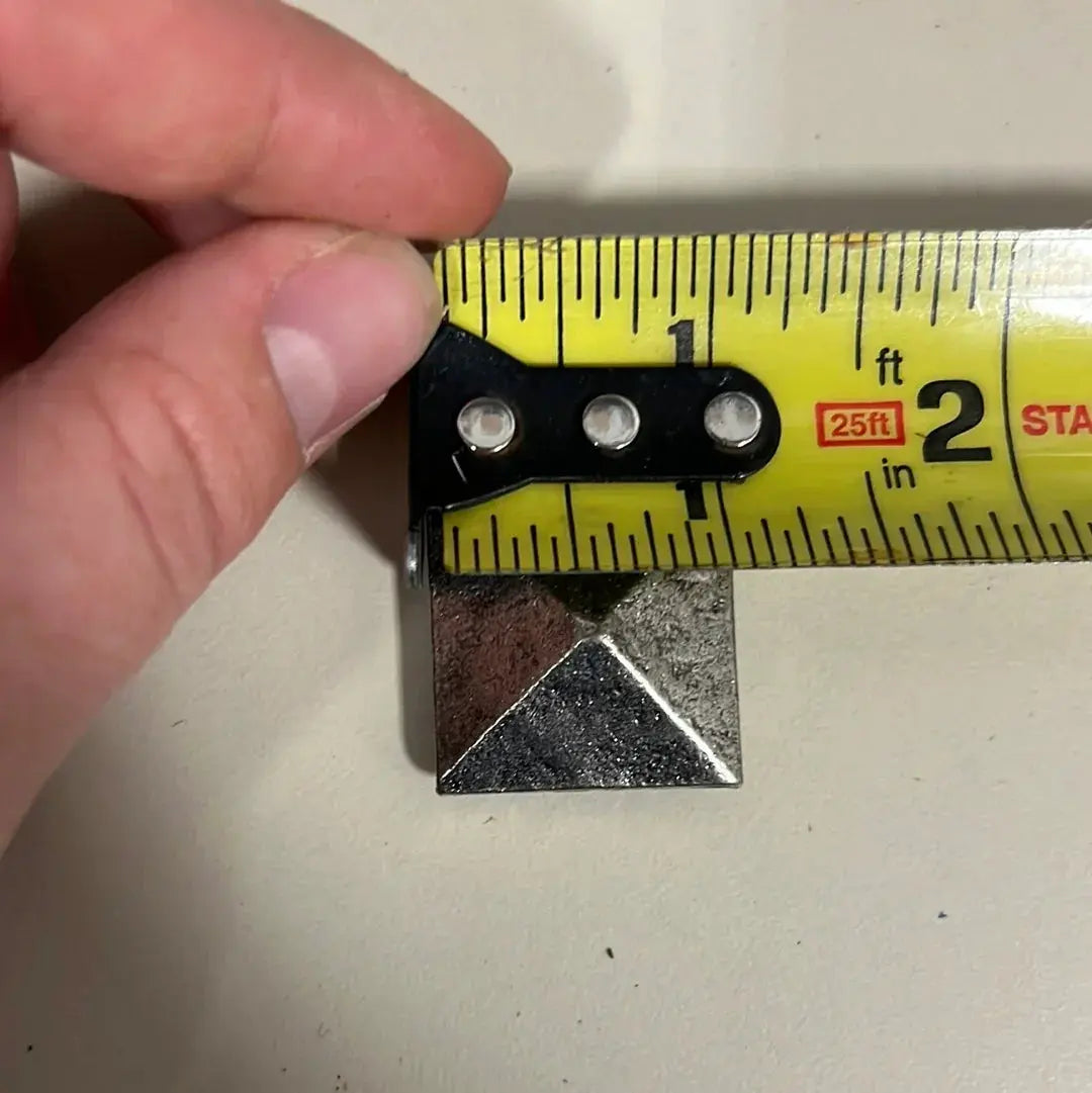 Silver pyramid shape concho with Screw