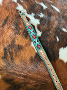 Santa Fe Bone Beaded Collar In Brown Dog