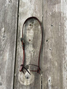 Oiled Harness Split Ear Headstall With Cowboy Gambler Buckle Horse
