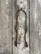 Oiled Harness Single Ear Headstall With Silver Oval Buckle Horse
