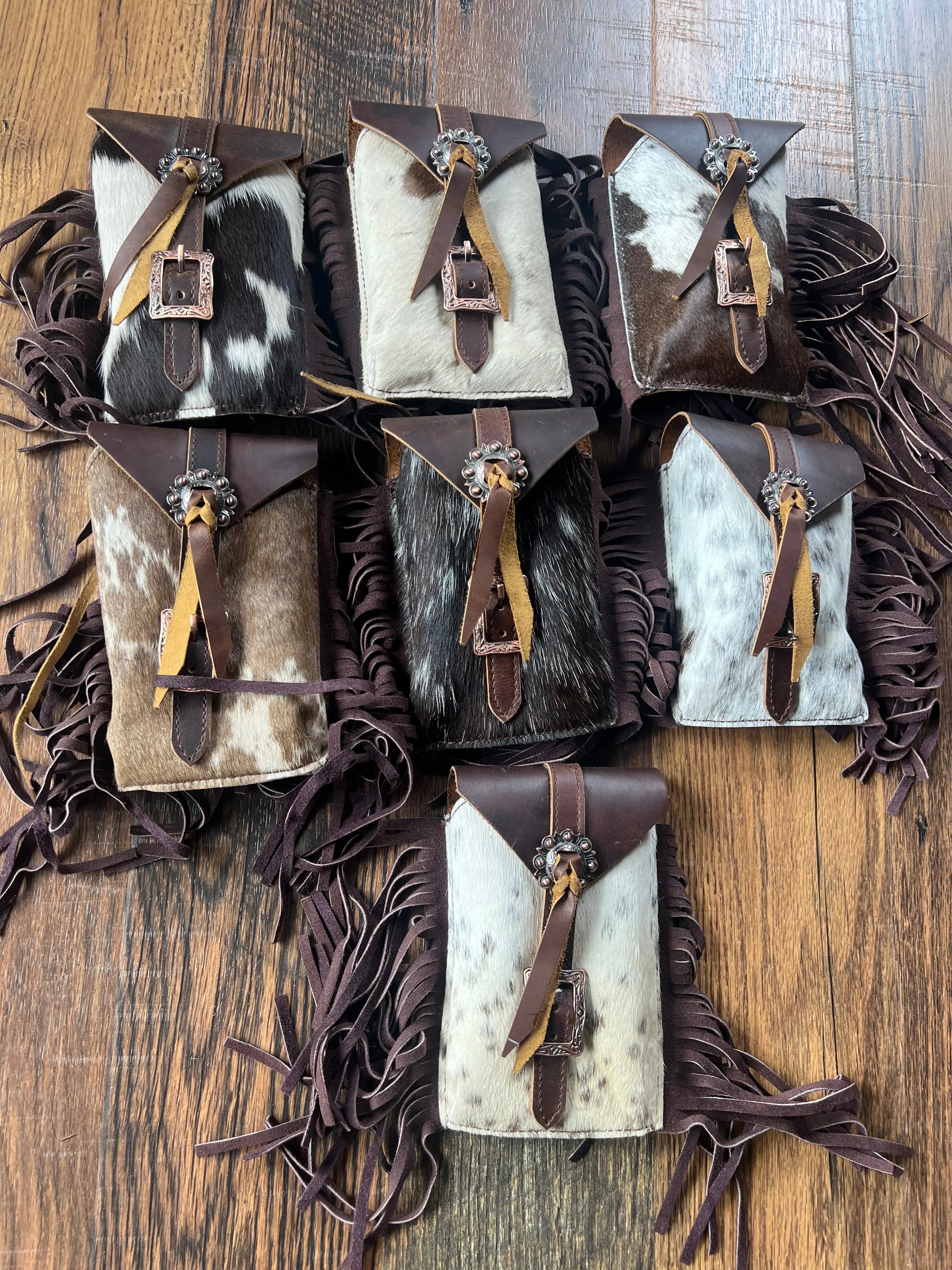 Hair on Cowhide Saddle Bag Rear Cinch