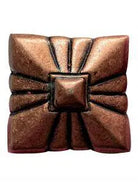 Copper pyramid embossed shape concho