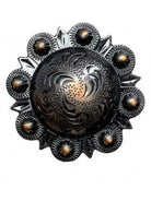 Copper engraved concho with screw