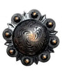 Copper engraved concho with screw