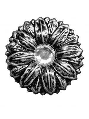 Silver Flower Concho with Screw.