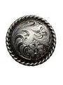 Silver engraved concho with Screw