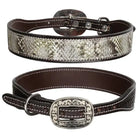 Luxe Viper Leather Dog Collar Dog