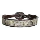 Luxe Viper Leather Dog Collar Dog