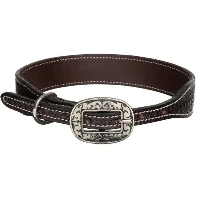 Luxe Viper Leather Dog Collar Dog