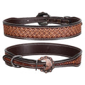 Waffle Leather Dog Collar