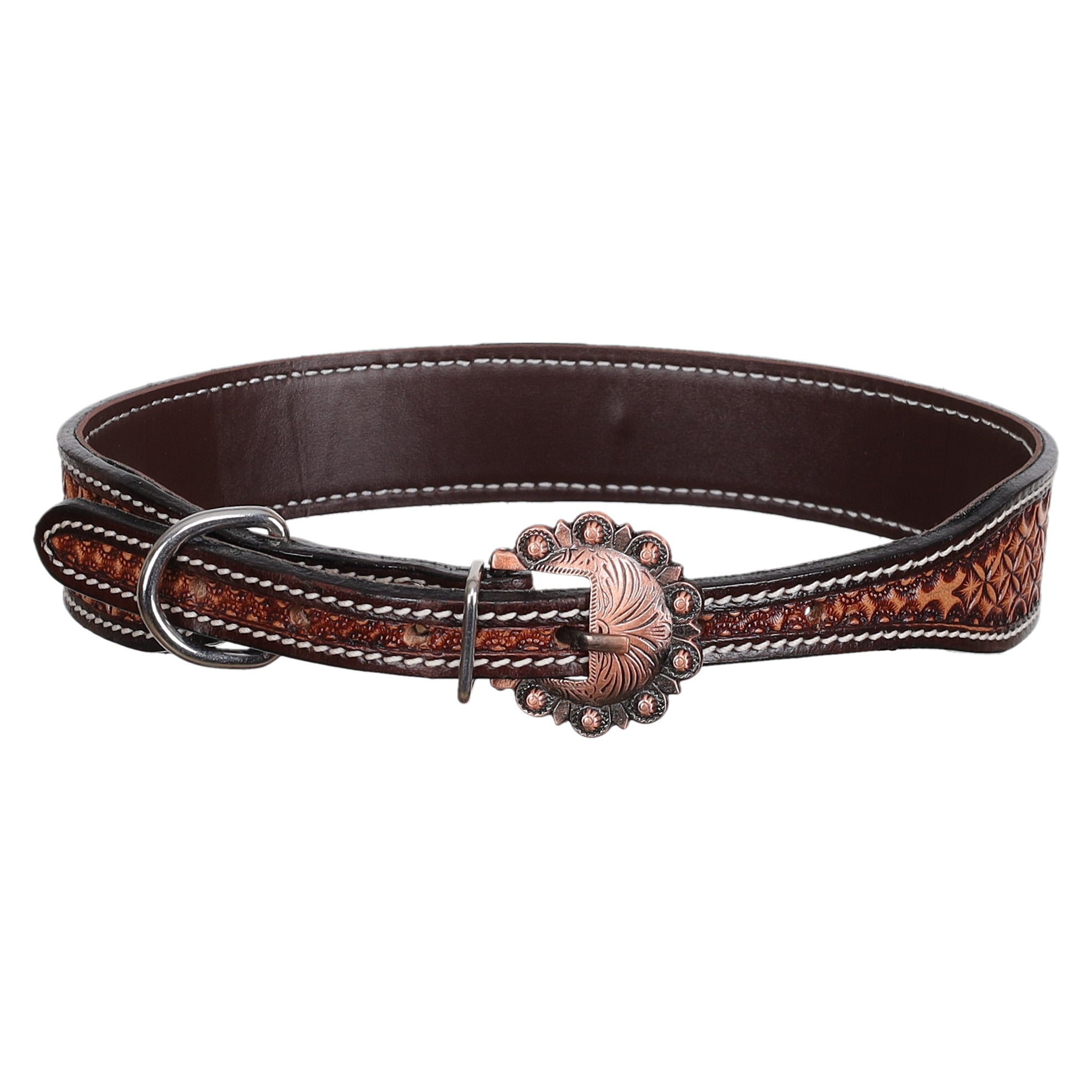 Waffle Leather Dog Collar