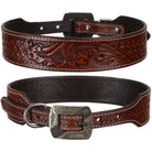 Heritage Bloom Leather Dog Collar Dog
