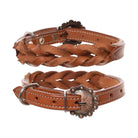 Twist Braid Leather Dog Collar Dog