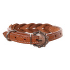 Twist Braid Leather Dog Collar Dog