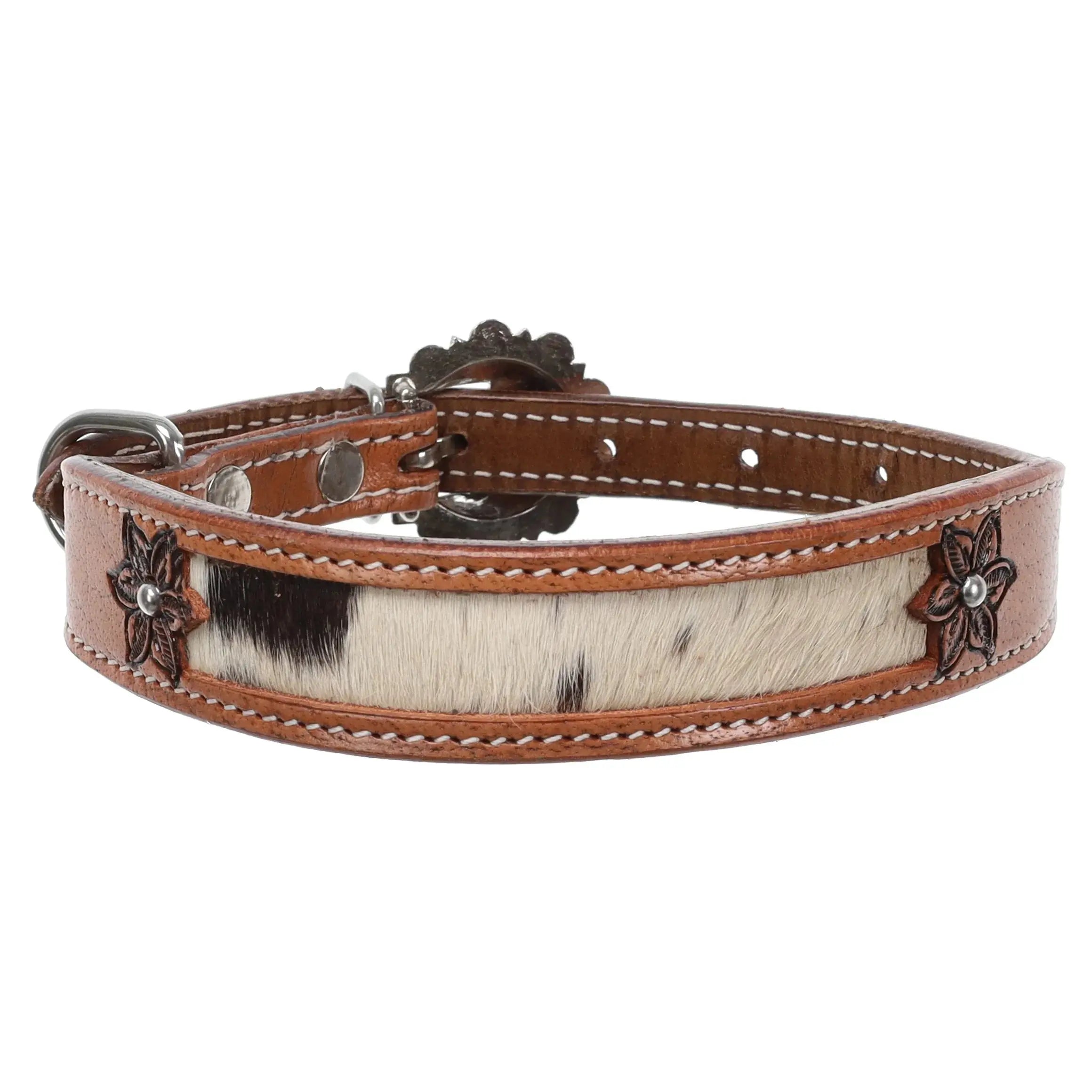 Leather Lilly Cowhide Dog Collar Dog