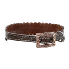 Aztec Fusion Beaded Leather Dog Collar Dog