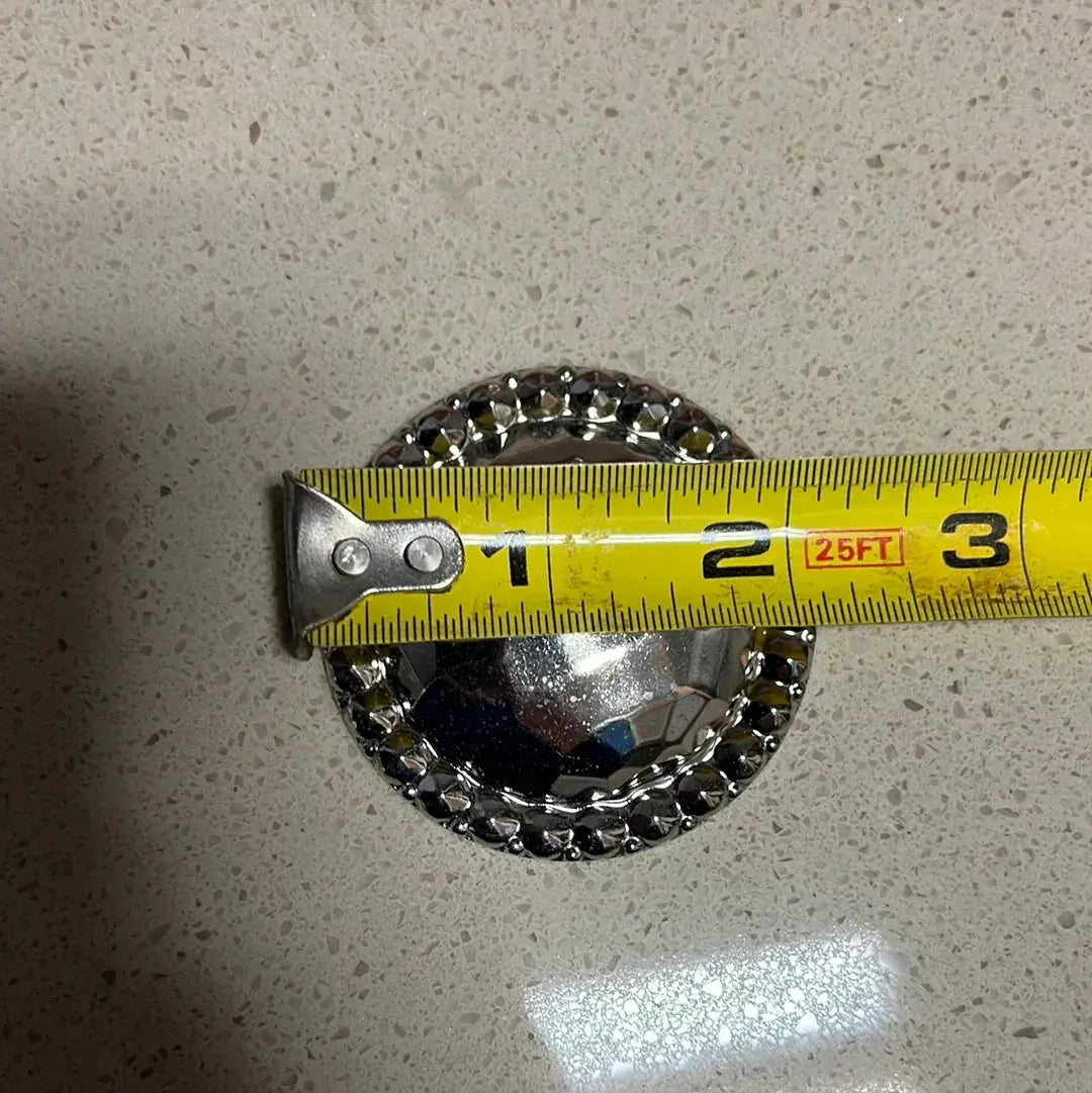 2" Silver hammered concho with Screw
