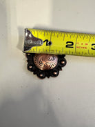 Copper engraved concho with Screw